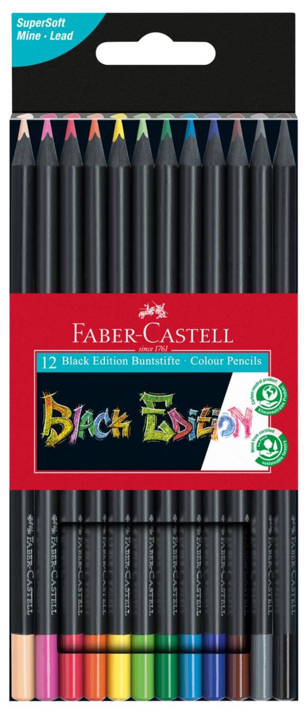 Bild 1 von FABER-CASTELL Buntstifte-Set »Black Edition«, 12-teilig