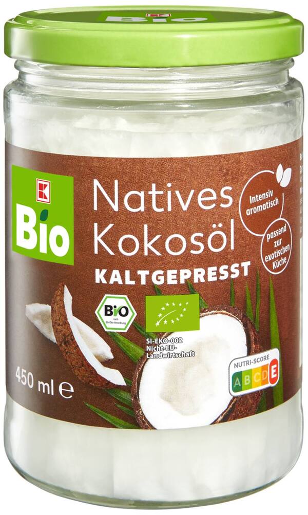 Bild 1 von K-BIO Natives Kokosöl, 450-ml-Glas