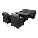 Bild 1 von Lounge-Set Dining Jive Rock 4-teilig, 5-Sitzer mit Tisch und Sofas