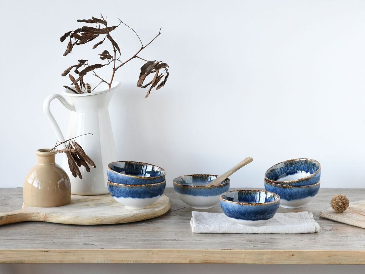 Bild 2 von Cascade Dipschalen, 6-teiliges Geschirrset, Dip-Schalen Set aus Steinzeug