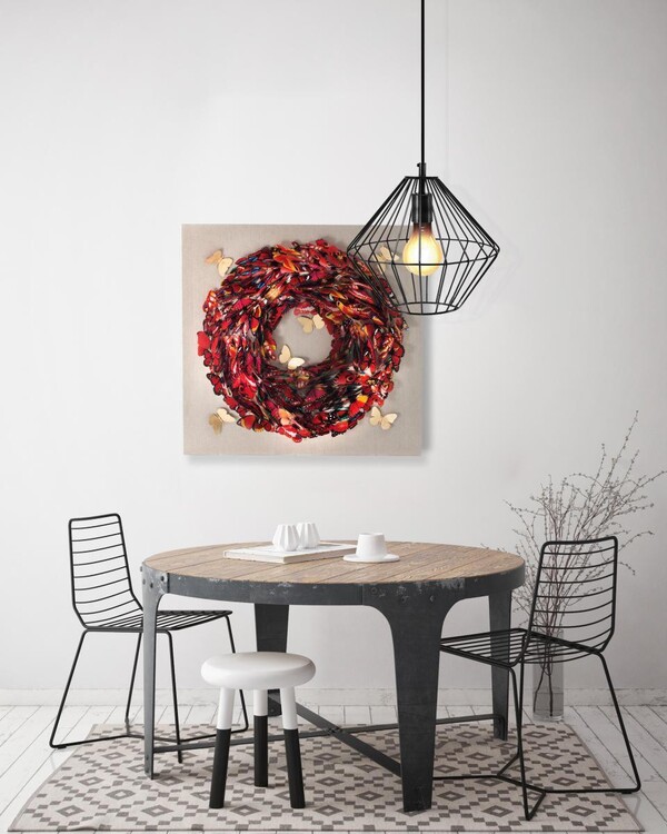 Bild 2 von Papier Wandbild Butterfly 80cm x 80cm