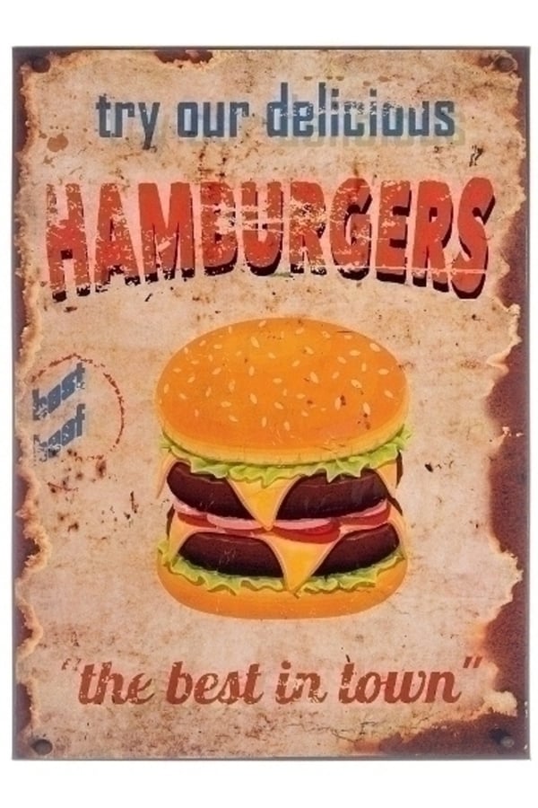 Bild 1 von Metallschild "Hamburgers"