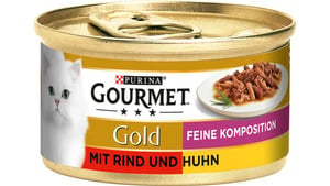 Purina GOURMET Katzennassfutter Gold Feine Komposition mit Rind & Huhn