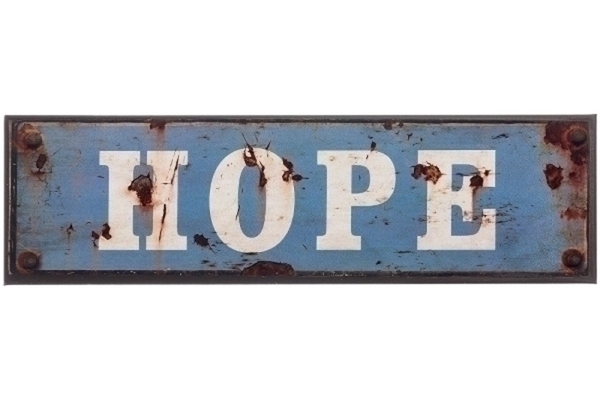 Bild 1 von Metallschild "Hope"