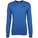 Bild 1 von Herren Feinstrickpullover mit V-Ausschnitt Blau