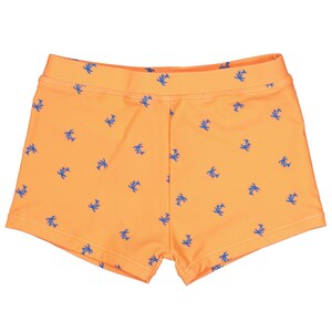 Jungen Badeboxershorts, Neonorange, 98/104