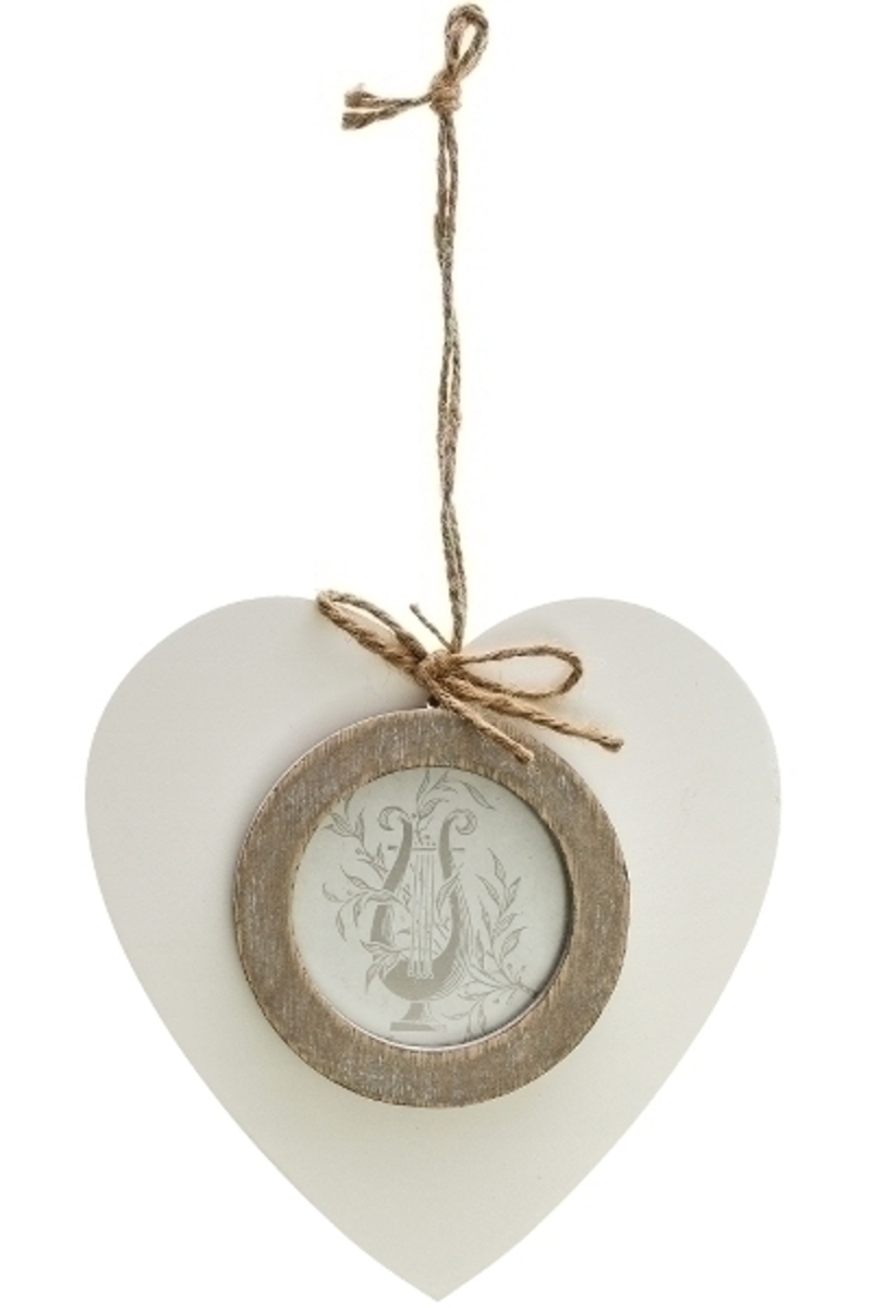 Bild 1 von Herzbilderrahmen "Helga", Braun u. Weiß