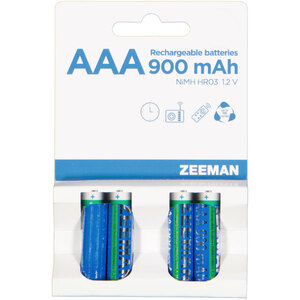 Wiederaufladbare AAA-Batterien Zeeman, Blau, AAA