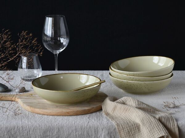 Bild 2 von Nature Collection, 4-teiliges Geschirrset, Poke Bowl Set aus Steinzeug