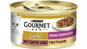 Purina GOURMET Katzennassfutter Gold Feine Komposition mit Ente & Truthahn