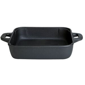 Quadratische Gusseisen-Pfanne 25x25 cm schwarz, 3,5 l, Induktion