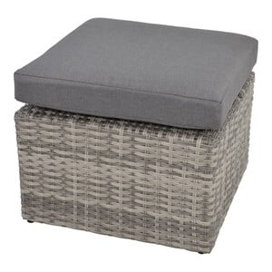 Hocker Valencia Smoke 56x56x34 cm mit Aluminiumgestell und Kissen