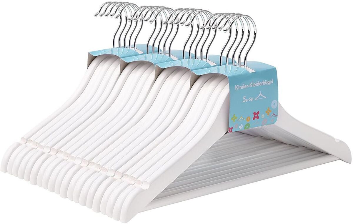 Bild 1 von Kinderkleiderbügel aus Massivholz, 20 Stück