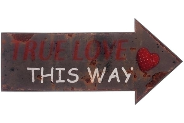 Bild 1 von Metallschild "True love this way"