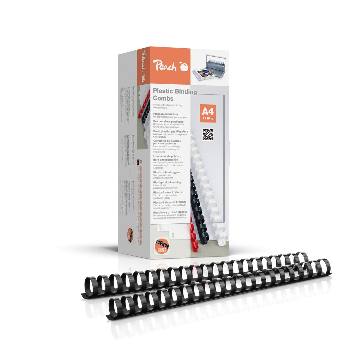 Bild 1 von Binderücken 22mm, A4, schwarz, 50 Stück,