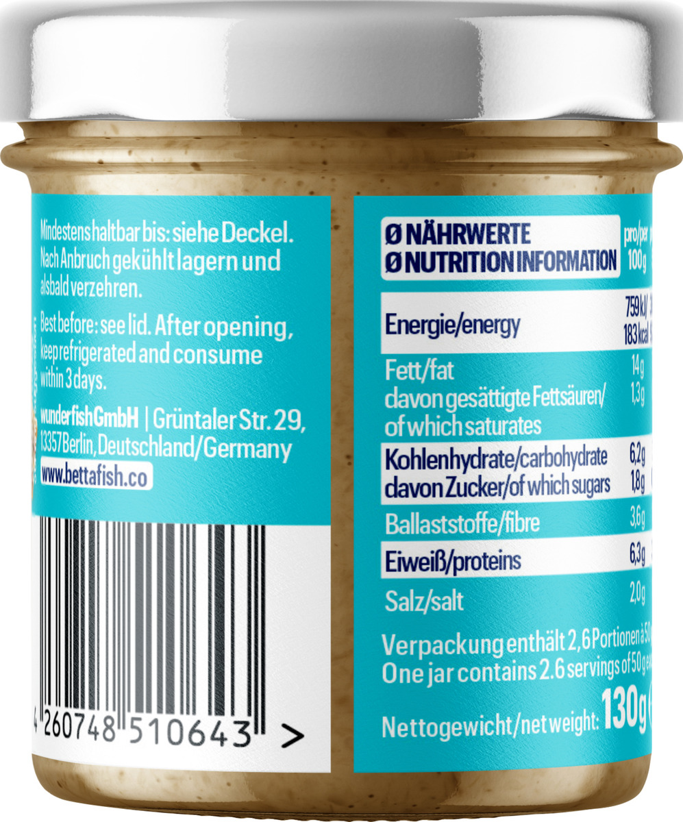 Bild 4 von BettaF!sh TU-NAH Aufstrich Olive, 130 g