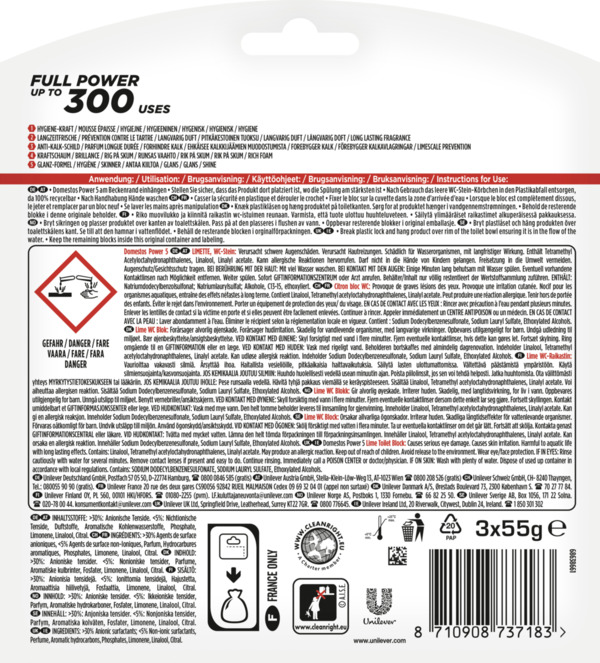 Bild 2 von Domestos Power 5 WC-Stein Limette Megapack, 165 g