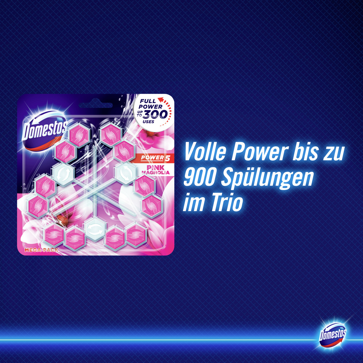 Bild 4 von Domestos Power 5 WC-Stein Pink Magnolie Megapack, 165 g