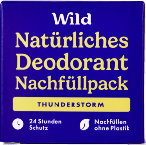 Wild Natürliches Deo - Nachfüllpackung Thunderstorm, 40 g