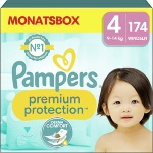 Pampers premium protection Windeln Gr.4 (9-14kg) Monatsbox