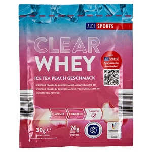 ALDI SPORTS Clear Whey Powder Ice Tea Peach 30 g