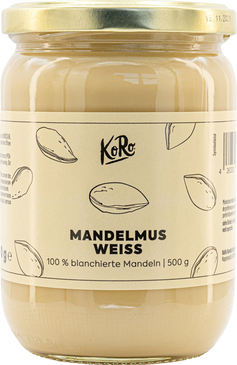 Bild 1 von KoRo Weißes Mandelmus, 500 g
