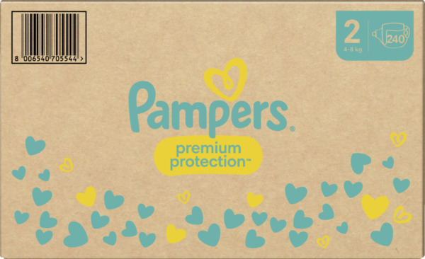 Bild 3 von Pampers premium protection Windeln New Baby Gr.2 (4-8kg) Monatsbox