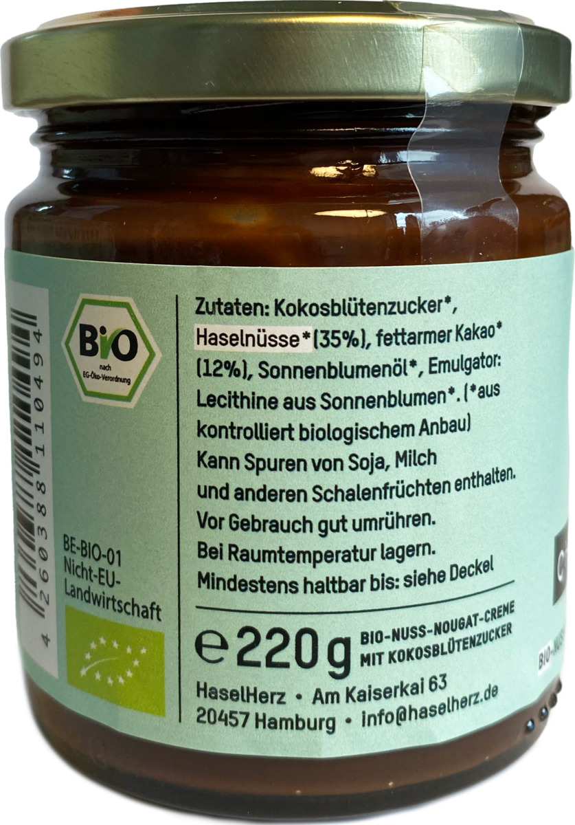 Bild 2 von HaselHerz Bio Choco Nuss Vegan, 220 g