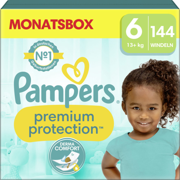 Bild 1 von Pampers premium protection Windeln Gr.6 (13+kg) Monatsbox