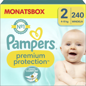 Pampers premium protection Windeln New Baby Gr.2 (4-8kg) Monatsbox