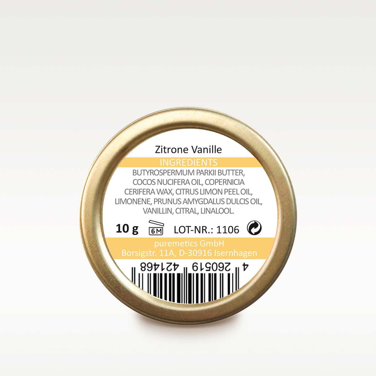 Bild 2 von puremetics Lip-Balm Zitrone-Vanille, 10 ml