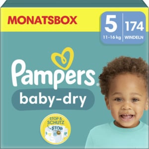 Pampers Baby Dry Windeln Gr.5 (11-16kg) Monatsbox