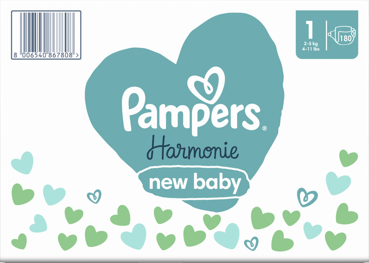 Bild 2 von Pampers Harmonie Windeln Gr.1 (2-5 kg) Monatsbox