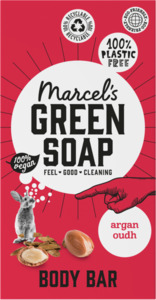 Marcel's Green Soap Feste Duschpflege Argan & Oudh, 150 g