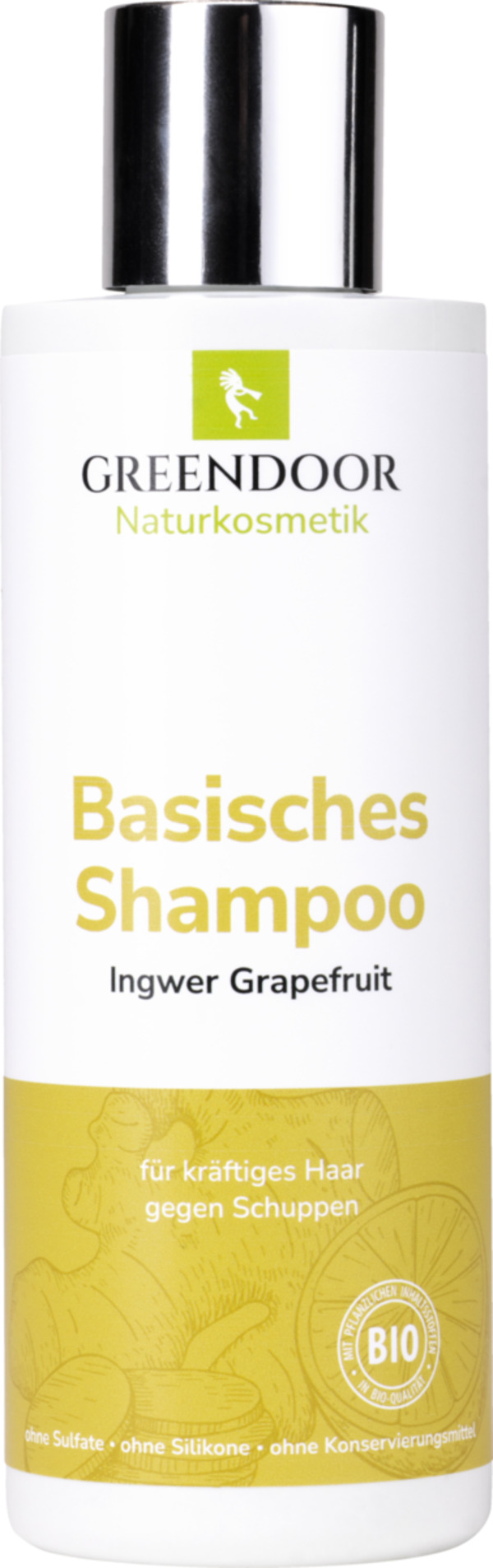 Bild 1 von GREENDOOR Basisches Shampoo Ingwer Grapefruit, 200 ml