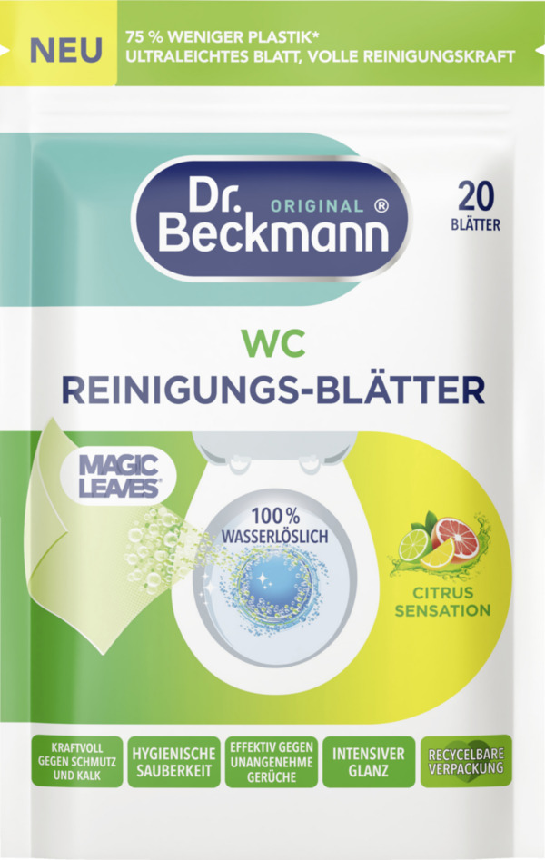 Bild 1 von Dr. Beckmann Dr Beckmann WC Reinigungs-Blätter Citrus 20St, 44 g