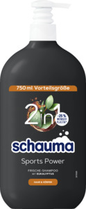 Schauma 2in1 Shampoo Sports Power Vorteilsgröße, 750 ml