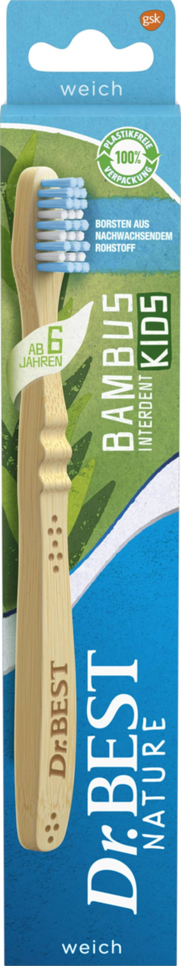 Bild 3 von Dr.BEST Nature Bambus Interdent Kids Zahnbürste weich ab 6 Jahren
