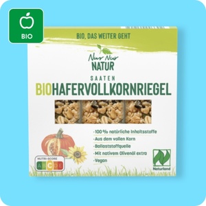 NUR NUR NATUR Bio-Hafervollkornriegel, versch. Sorten