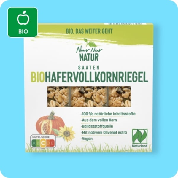 Bild 1 von NUR NUR NATUR Bio-Hafervollkornriegel, versch. Sorten