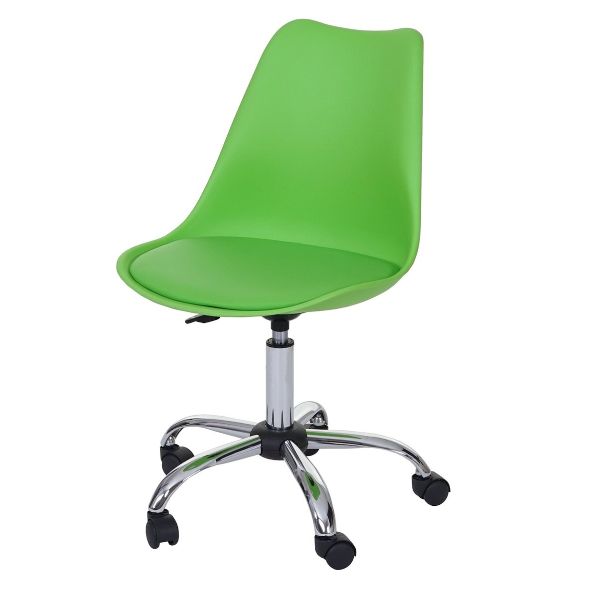 Bild 1 von Drehstuhl Malmö MCW-B15, Bürostuhl Arbeitshocker, höhenverstellbar ~ Kunstleder, grün