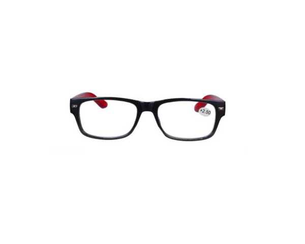 Bild 1 von Star Optic Lesehilfe MD2 aus Kunststoff +2,5 Dioptrien schwarz/rot