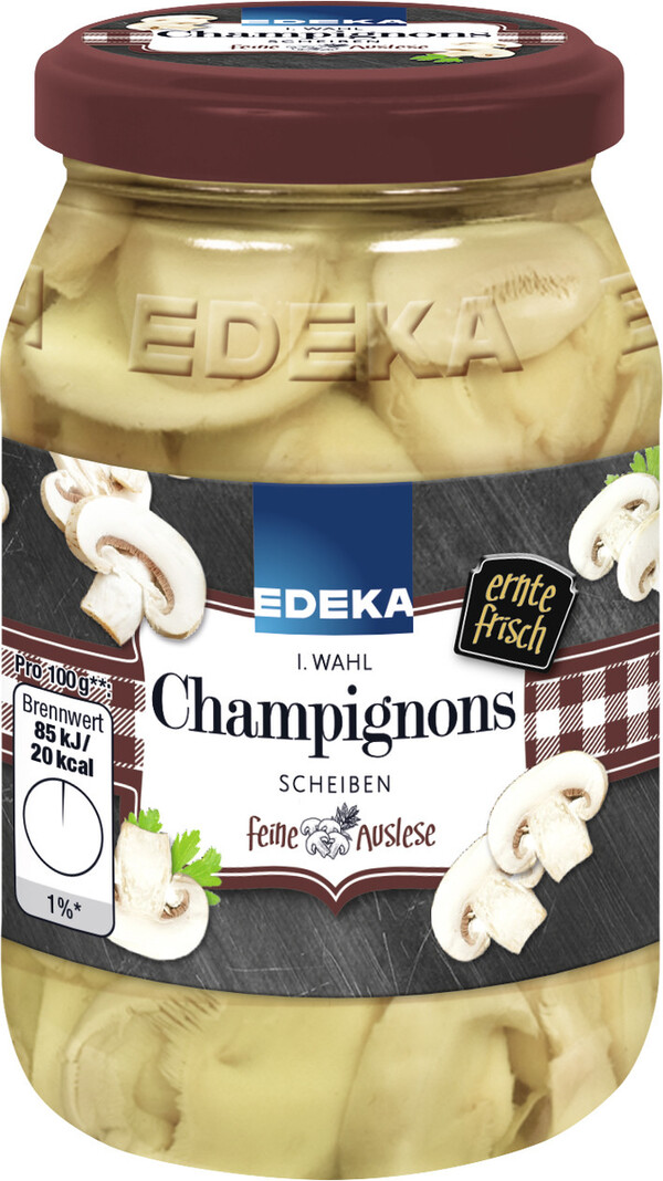 Bild 1 von EDEKA Champignons 1. Wahl in Scheiben 280G