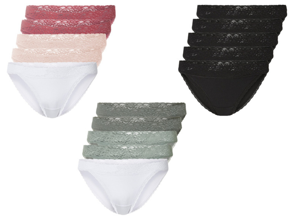 Bild 1 von esmara® Damen Slips, 5 Stück, mit eleganter Spitze