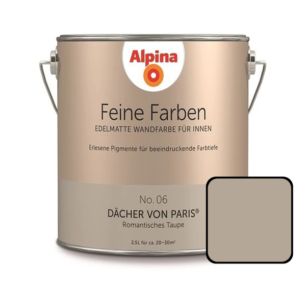 Bild 1 von Alpina Feine Farben No. 06 Dächer von Paris 2,5 L romantisches graubraun edelmatt