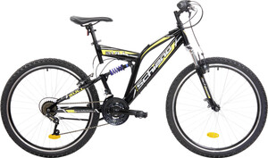 Schiano Mountainbike Fully 26 Zoll RH 47cm 18-Gang schwarz gelb