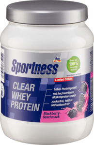 Sportness Proteinpulver, Clear Whey Protein, Blackberry Geschmack