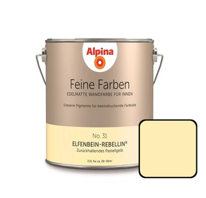 Alpina Feine Farben No. 31 Elfenbein-Rebellin 2,5 L zurückhaltendes pastellgelb edelmatt