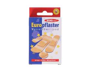 WUNDmed®  Euro-Pflaster wasserabweisend 20er 4 versch. Größen