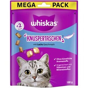 Whiskas Knuspertaschen Mega Pack 180g Lachs